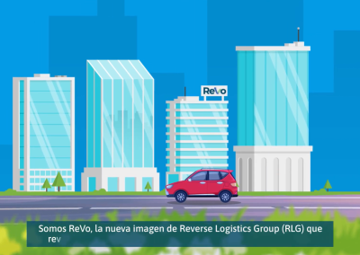 Motion graphic para REVO proveedor líder de soluciones en logística inversa y un facilitador de la economía circular.